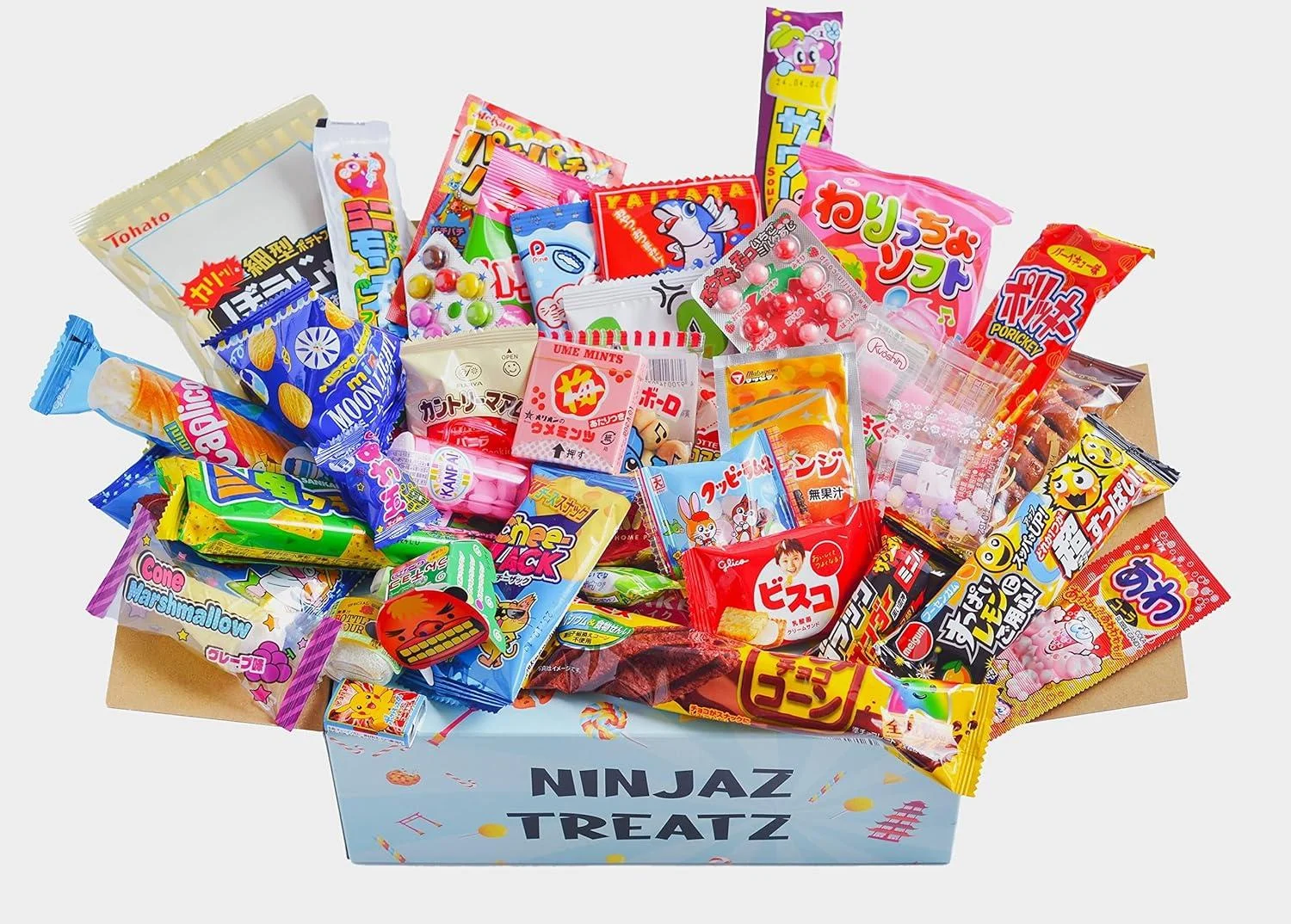 40 Japanese Candy & snack box and other popular sweets (Gift Box) - SUSHICANDY The Sweet taste of Japan