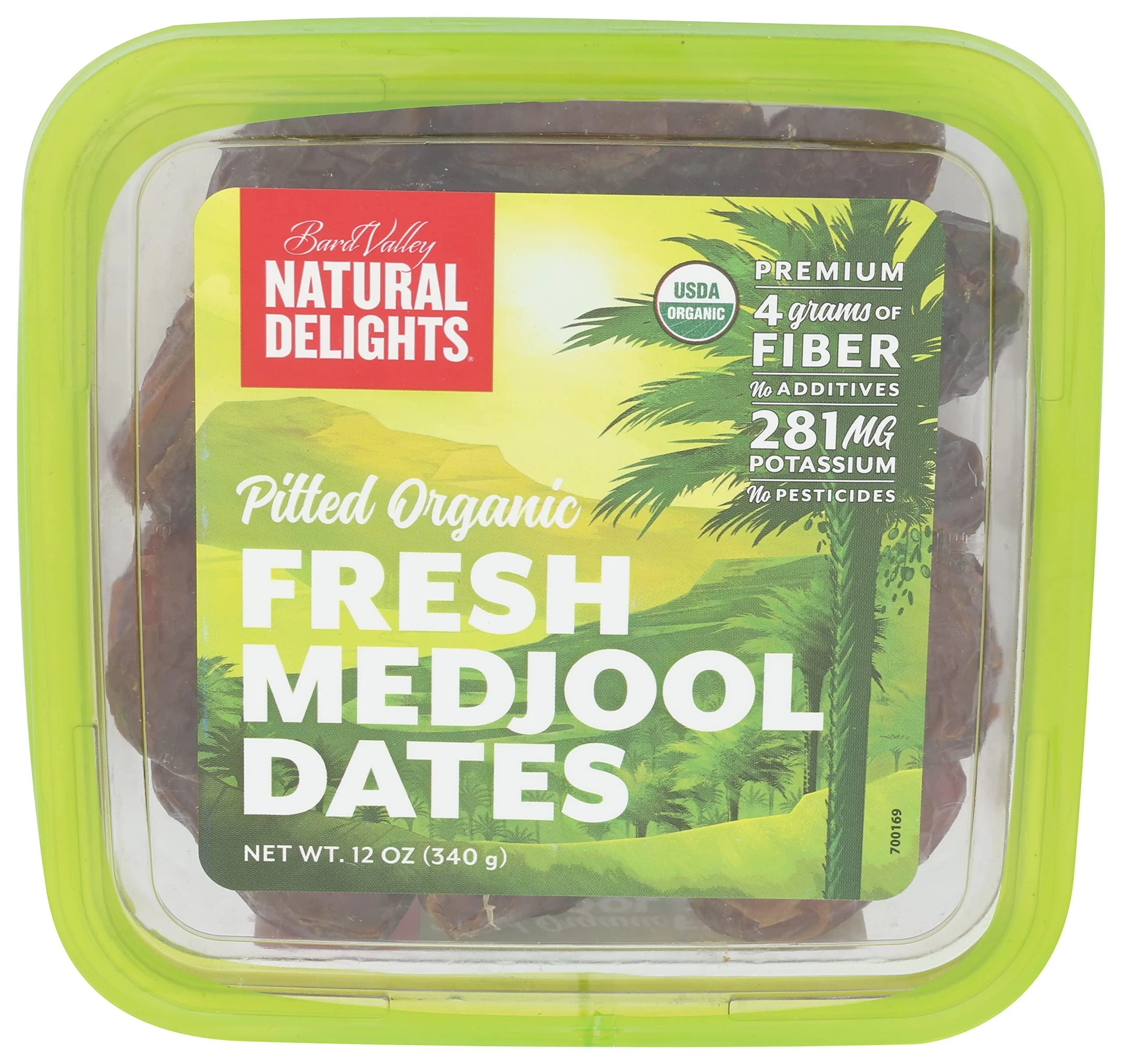 Bard Valley, Dates Medjool Pitted Organic, 12 Ounce 12 Ounce (Pack of 1)
