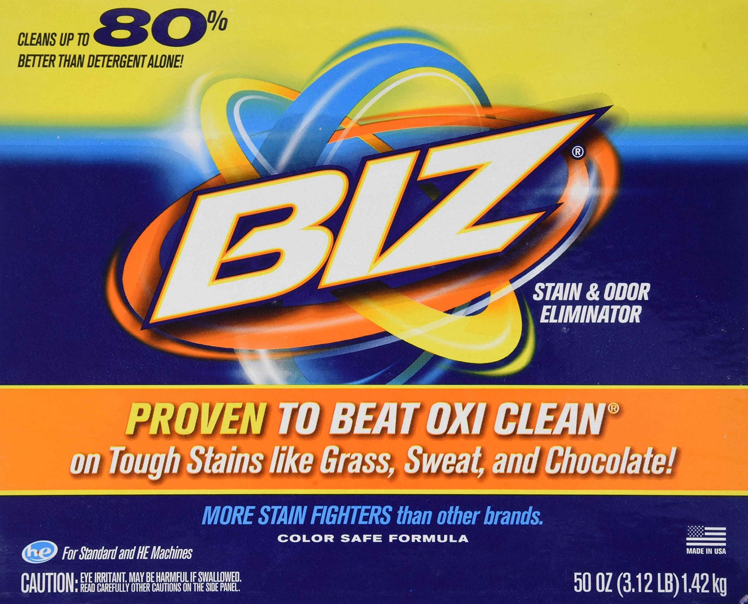 Biz Detergent Stain and Odor Eliminator, 50 Oz