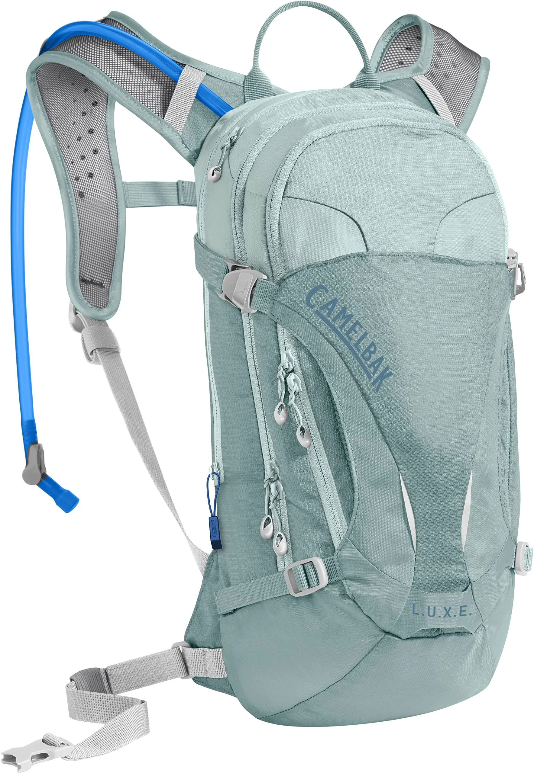 CamelBak Womens L.U.X.E. Mountain Bike Hydration Backpack - Easy Refill Hydration Backpack, 100 oz 100 oz Mineral Blue/Blue Haze