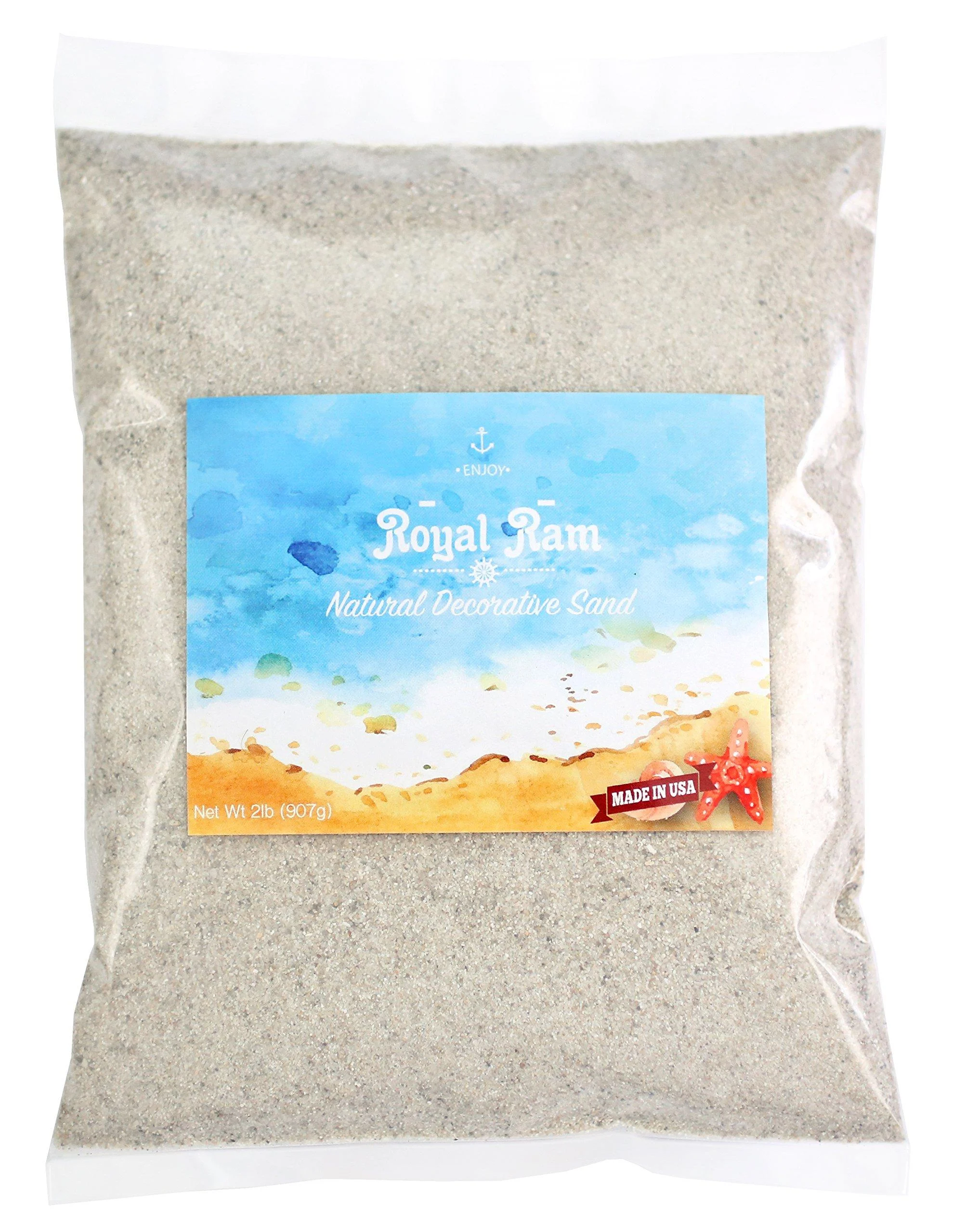 2 Pounds Natural Decorative Real Sand - for Interior Decor, Vase Filler, Sand Crafts and More