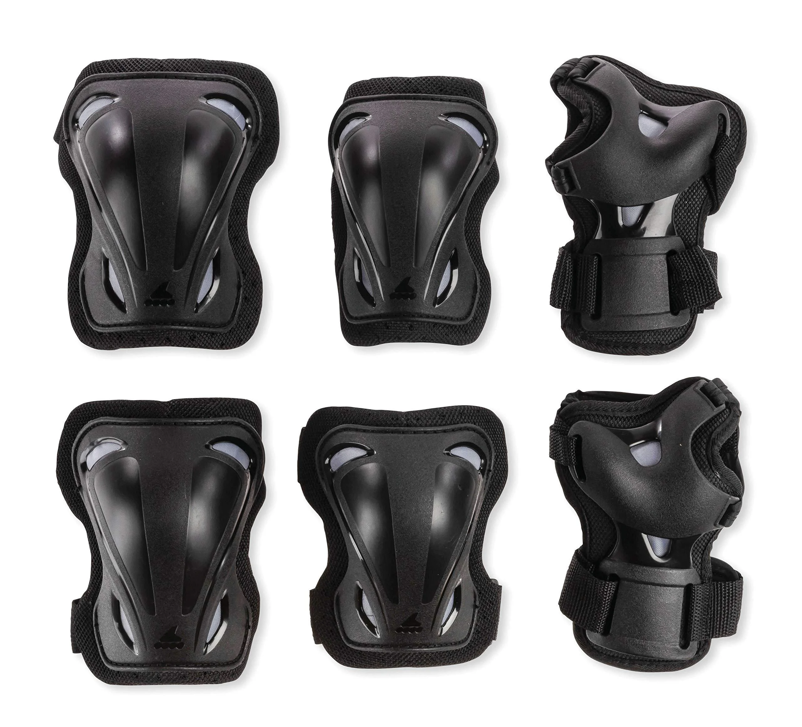 Rollerblade Skate Gear 3 Pack Protective Gear, Knee Pads, Elbow Pads and Wrist Guards, Inline Skating, Multi Sport Protection, Unisex, Black X-Large