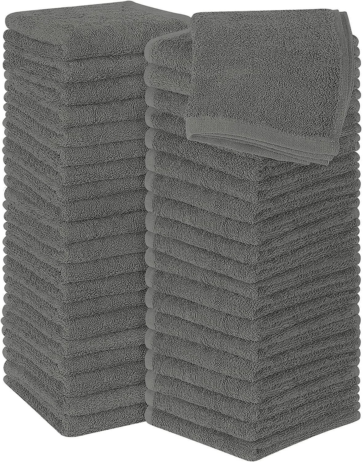 Simpli-Magic Towels, 12x12 Washcloths, Gray 24 Count
