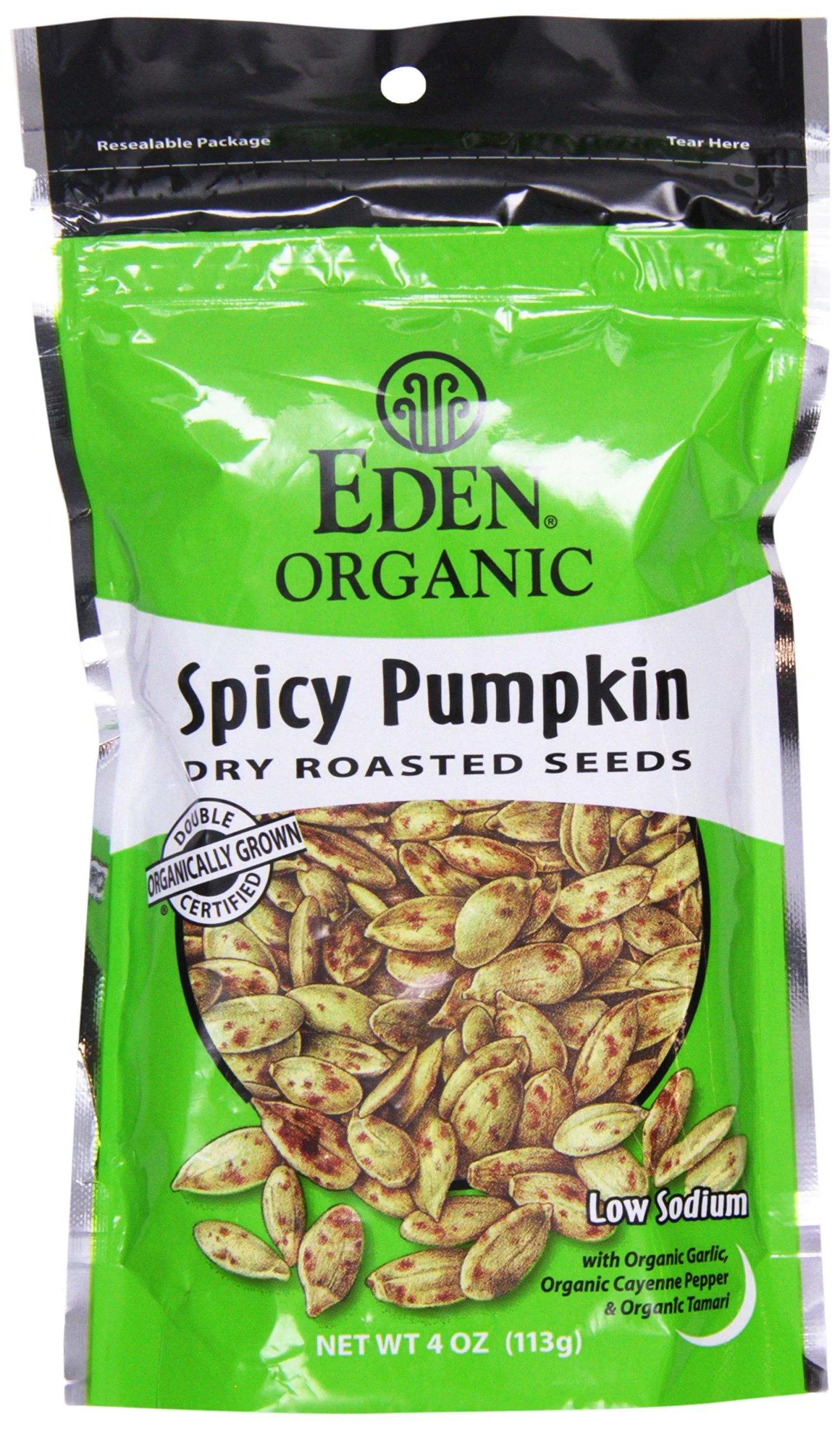 Eden Foods Organic Spicy Pumpkin Dry Roasted Seeds 4 oz (113 g)