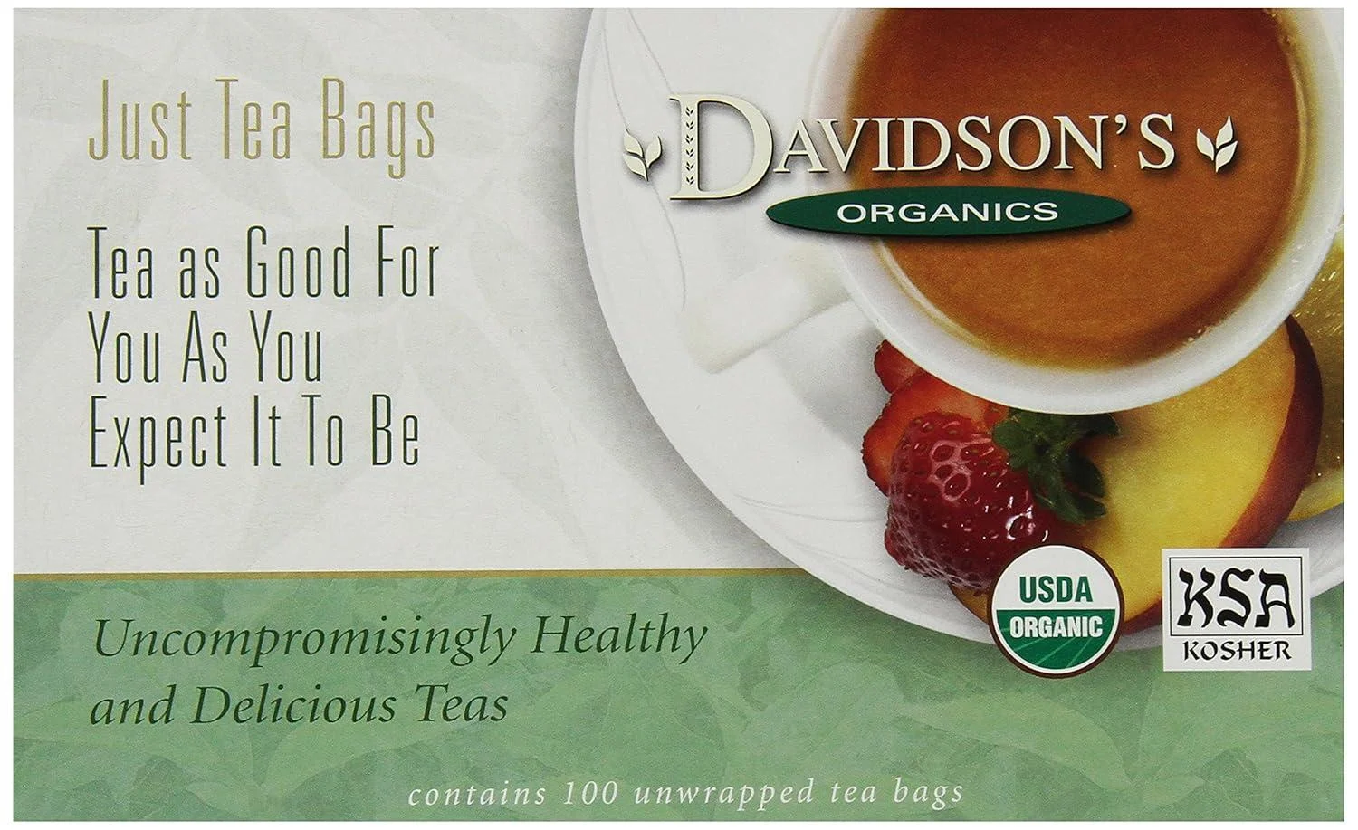 Davidson's Organics Tea Bags - White Pomegranate - 100 Count