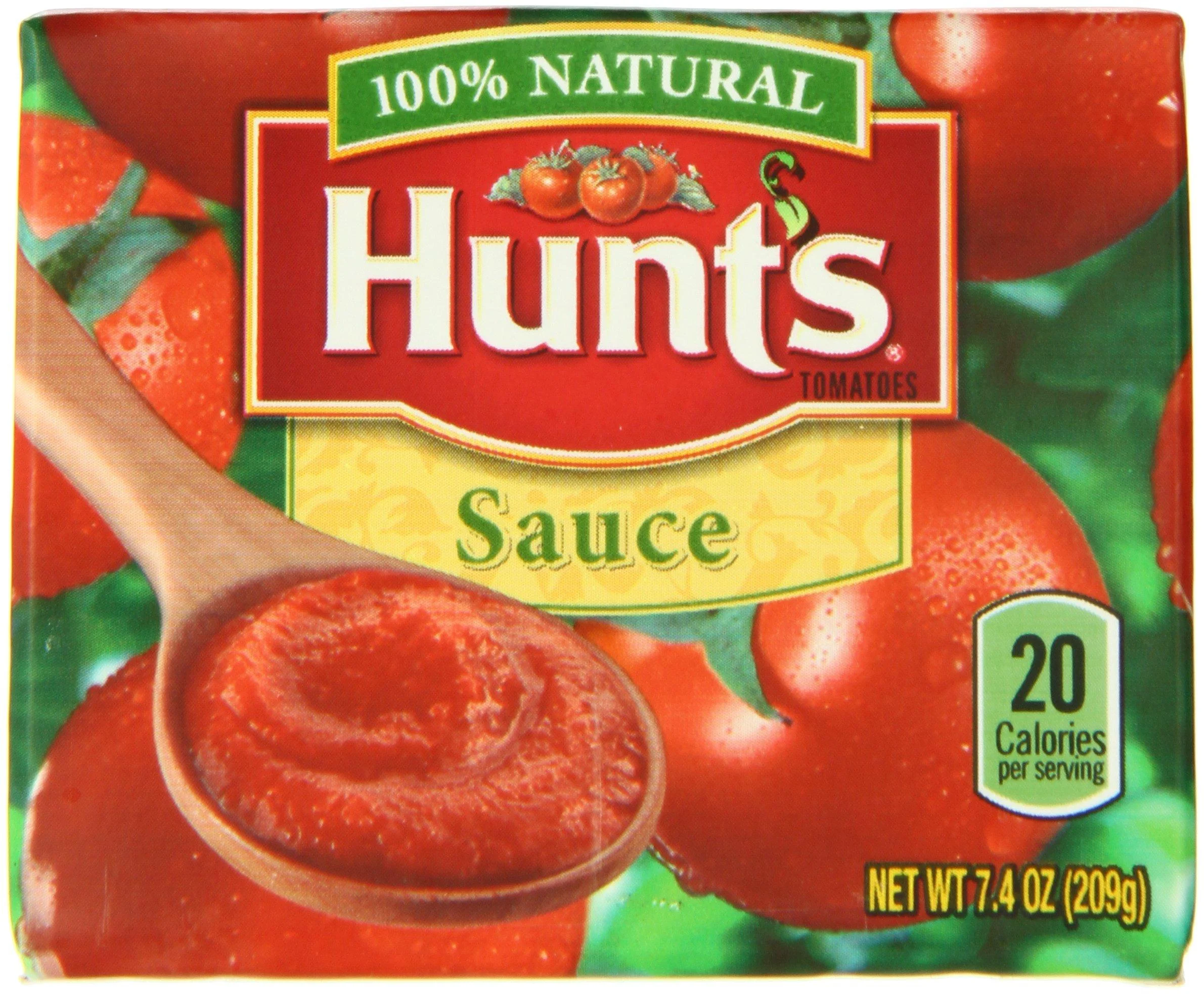 Hunt's Tomato Sauce Carton, Keto Friendly, 7.4 Ounce (Pack of 24)
