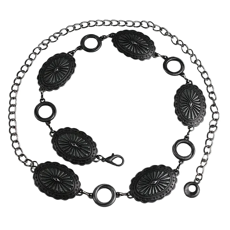 Western Concho Chain Belt - Leto Accessories