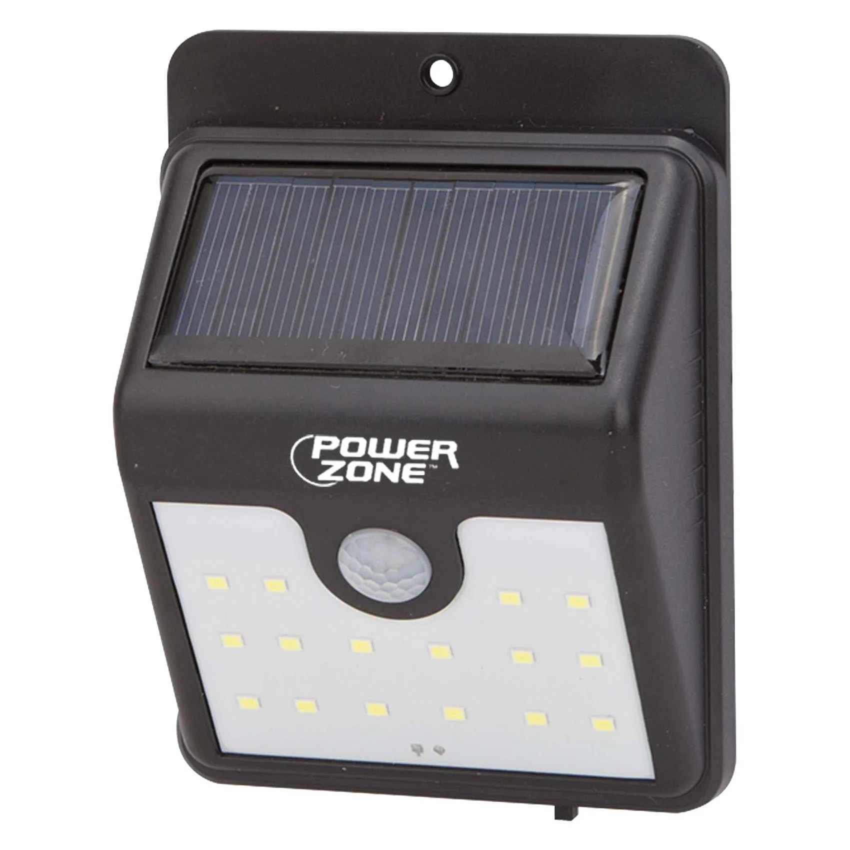12539 Solar Powered Motion Sensor Wall Light, Lithium Battery, 16-Lamp, LED Lamp, ABS/PS Fixture, Black