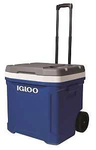 Ecocool 34664 Latitude Roller Cooler, 60 qt Cooler, Majestic Blue/Meteorite - Igloo