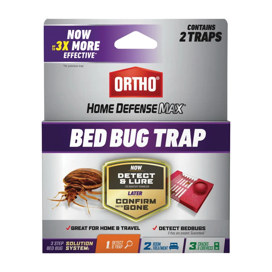465705 Bed Bug Trap, Liquid, Characteristic, Black/Dark Brown, 2/PK - Ortho