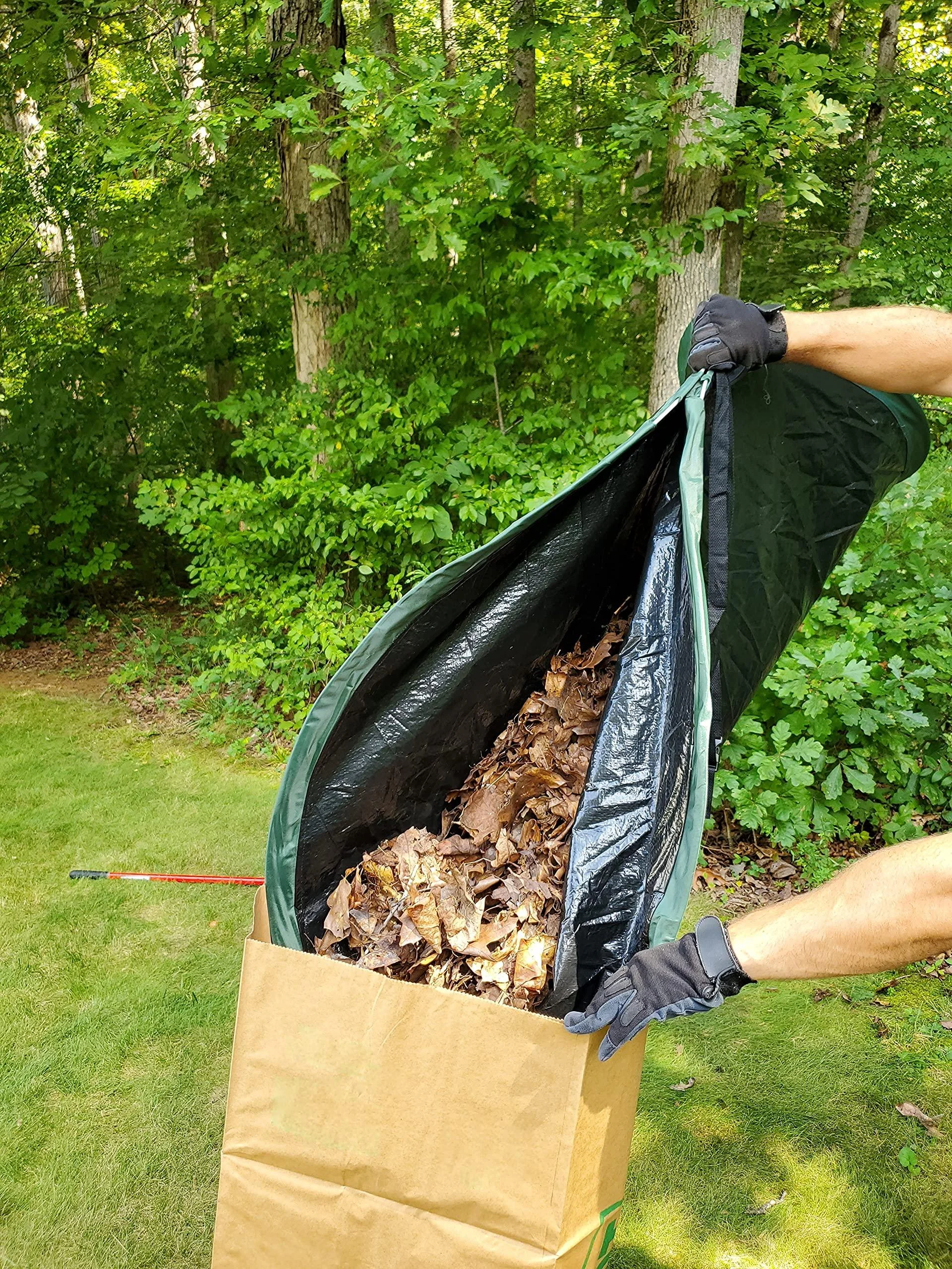 The Leaf Taco The Original Heavy Duty Lawn and Leaf Bag Funnel - ABP Digital