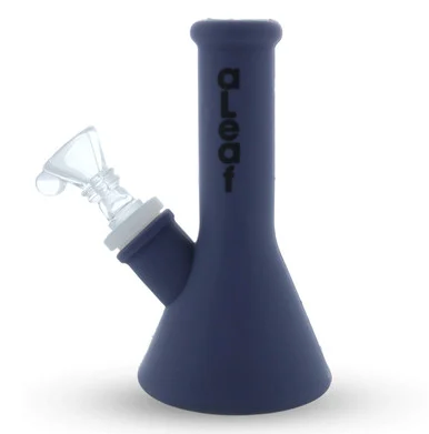 5" Mini Silicone Rig Indestructible Water Pipe: Dusty Purple - aLeaf