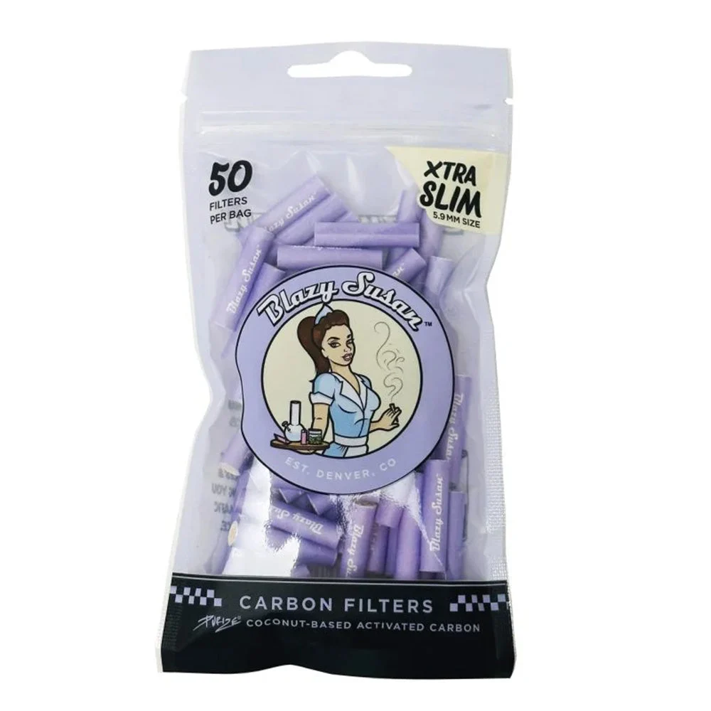 Blazy Susan Activated Charcoal Filter Tips - Extra Slim 50 count