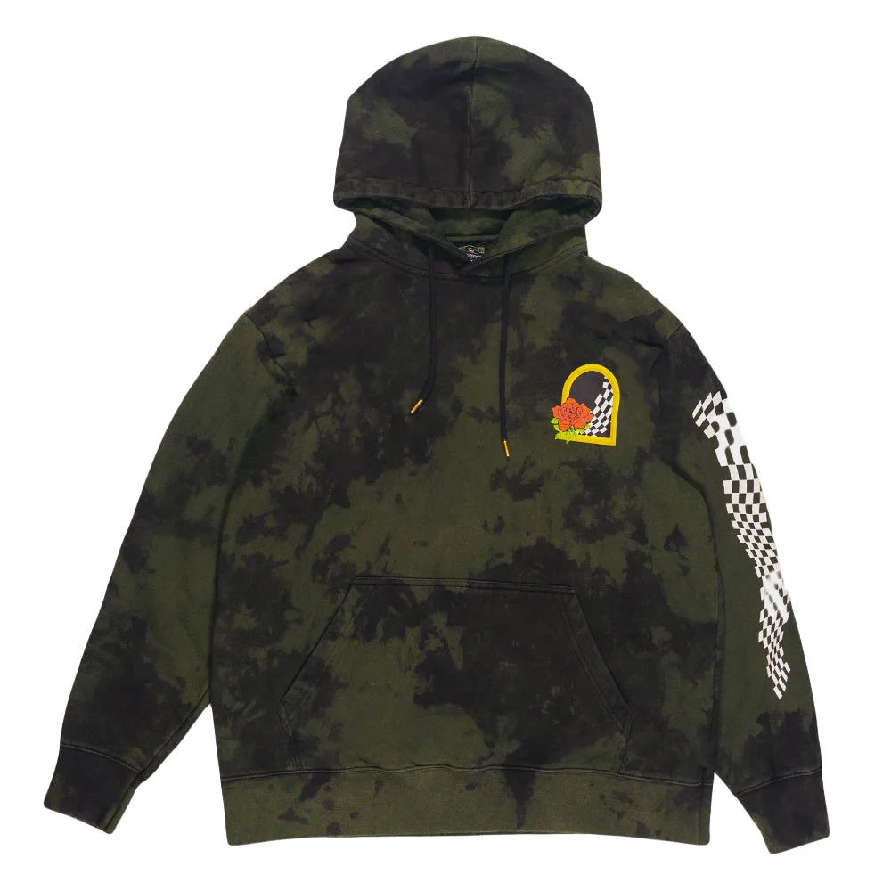 Grassroots California x Stanley Mouse Mandolin Jester Never Summer Green Dyed Pullover Hoodie