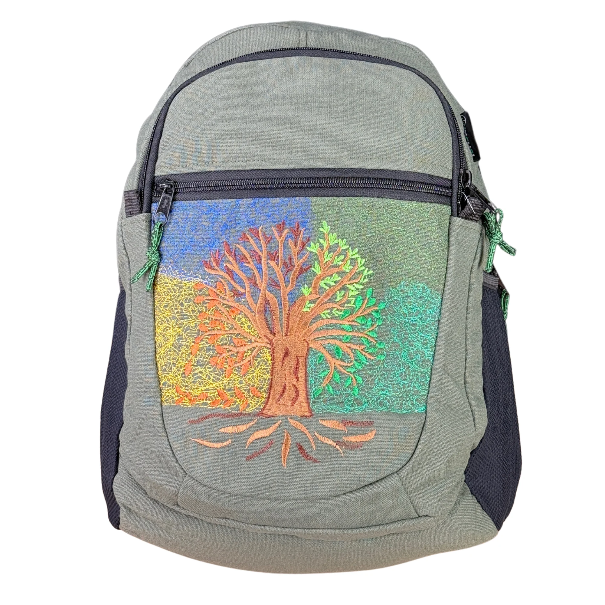 Medium 4 Seasons Denim Embroidery Backpack - Ixchel - Amazon