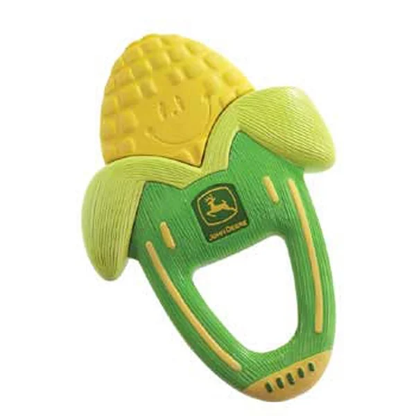Y5208 Vibrating and Massaging Corn Teether, 6 months and Up, Plastic/Rubber, Green/Yellow - John Deere Toys