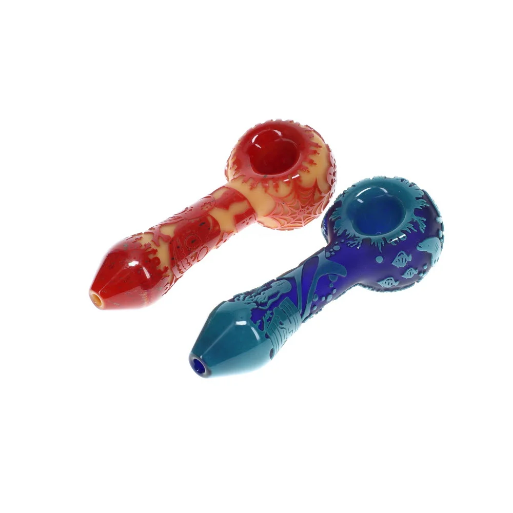Liberty503 Glass Etched Frit Color Mini Spoon - Liberty Glass