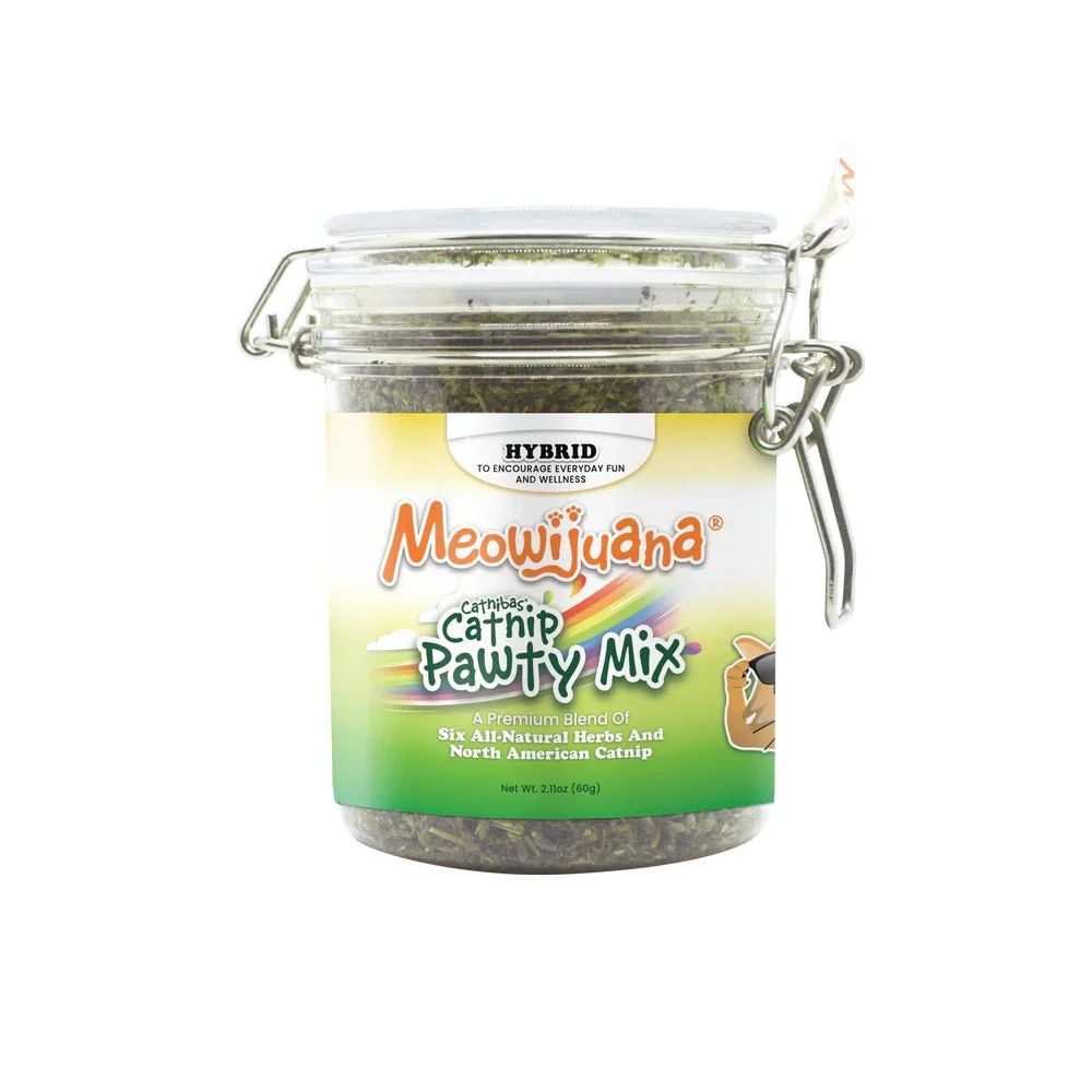 Meowijuana Jar of Catnibas Pawty Mix 60g - SmarterPaw