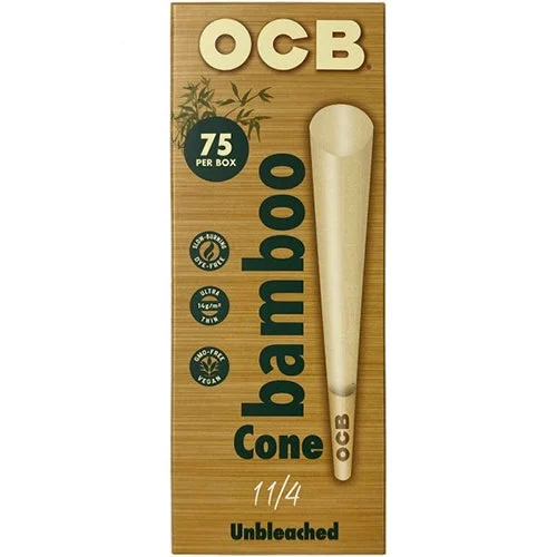 OCB Bamboo 1.25 Cones 75 pack - All Fun Gifts