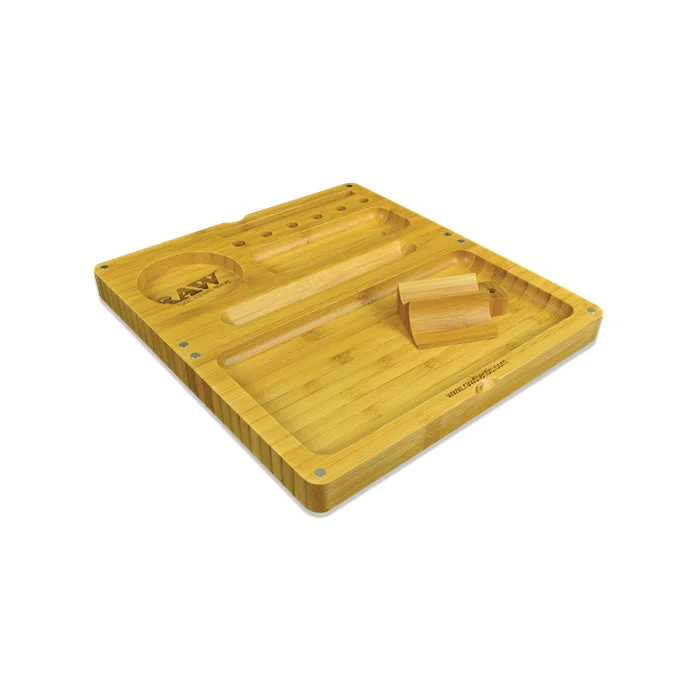 RAW Back Flip Bamboo Rolling Tray - HBI International