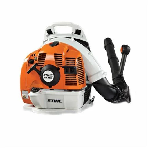 BR 350 Backpack Blower, Gas, 63.3 cc Engine Displacement, 2-Stroke Engine, 436 cfm Air, Black, Orange, White