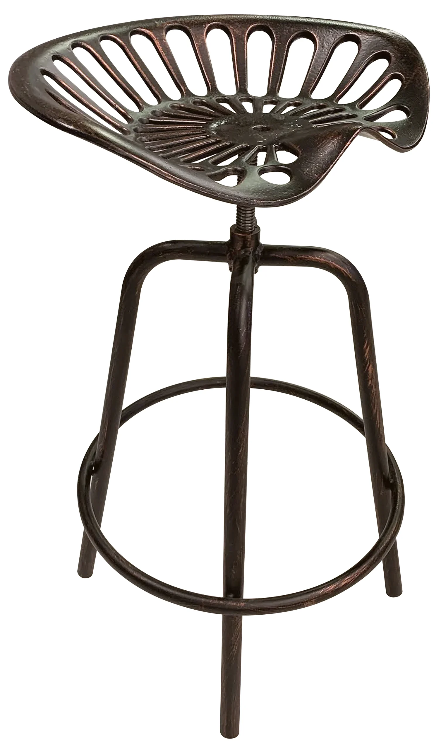 Bronze Tractor Seat Swivel Stool - Leigh Country
