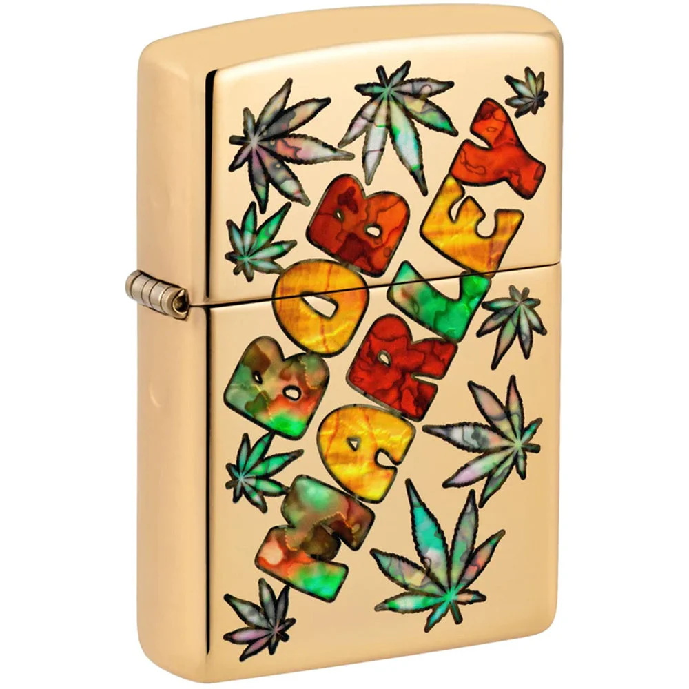 Zippo Lighter Fusion Bob Marley with Weed Leaves SALE - Lucas Lighters, LLC