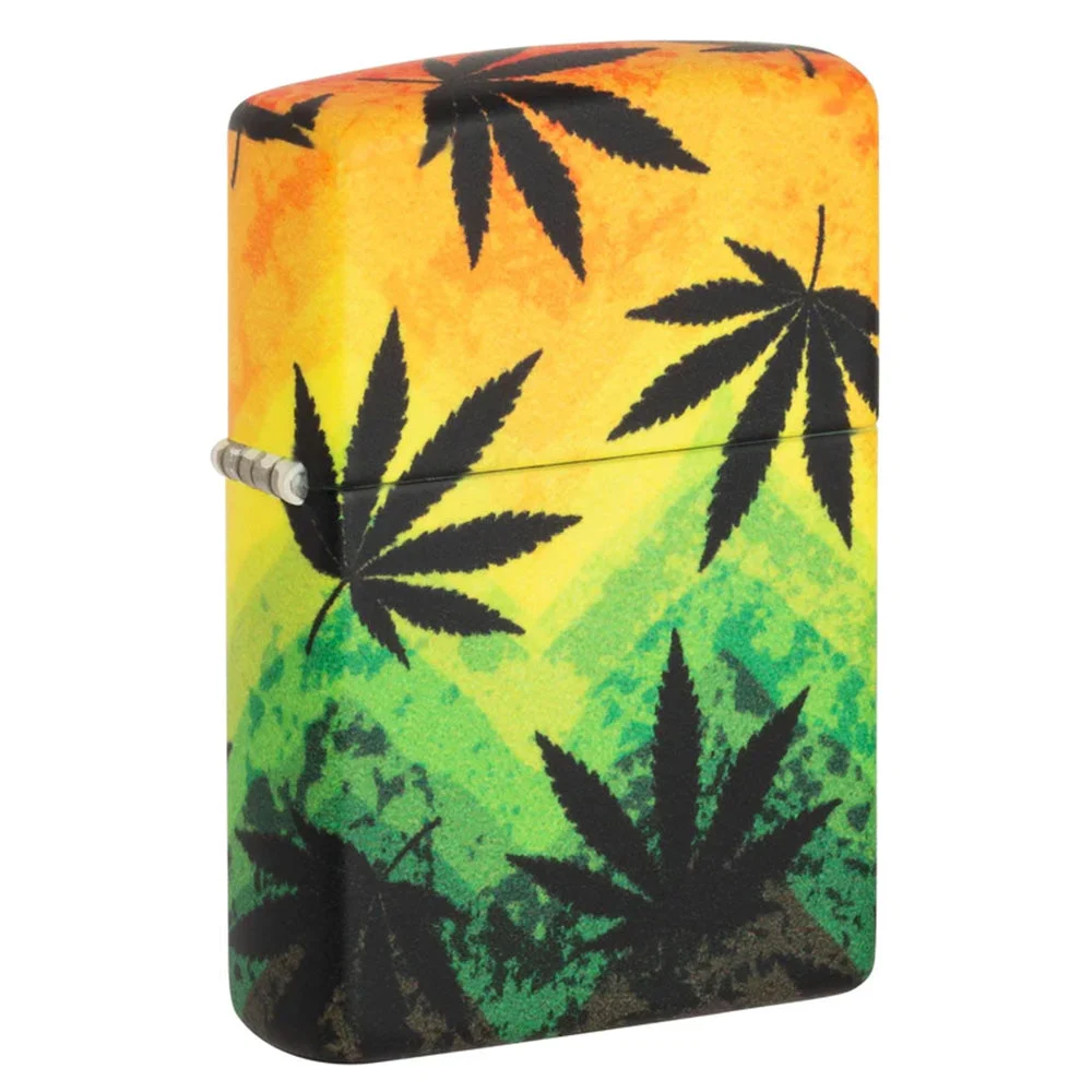 Zippo Lighter Rasta Leaves SALE - Lucas Lighters, LLC
