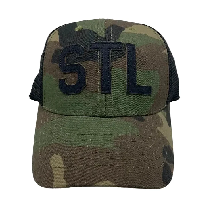 St. Louis "STL" Camo Trucker Hat – Camo Snapback - Aviate Brand
