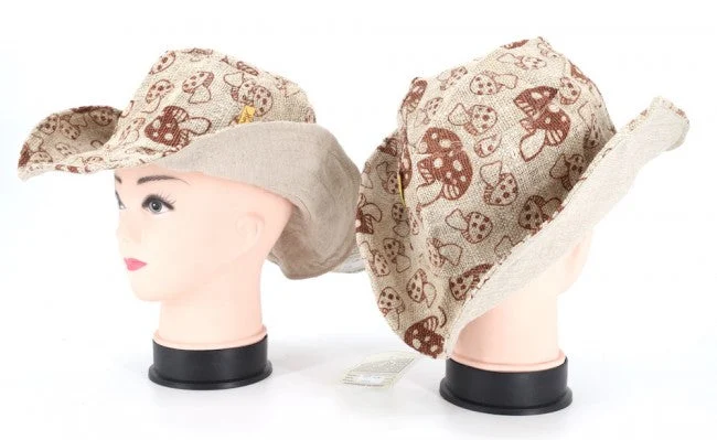 Himalaya Hemp Mushroom Print Floppy Hat - HIMALAYA HANDMADE LLC