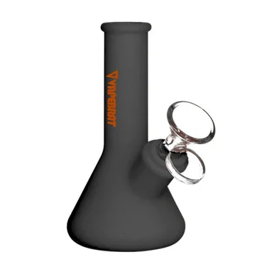 5" Mini Beaker Silicone Travel Bong: Black - VapeBrat