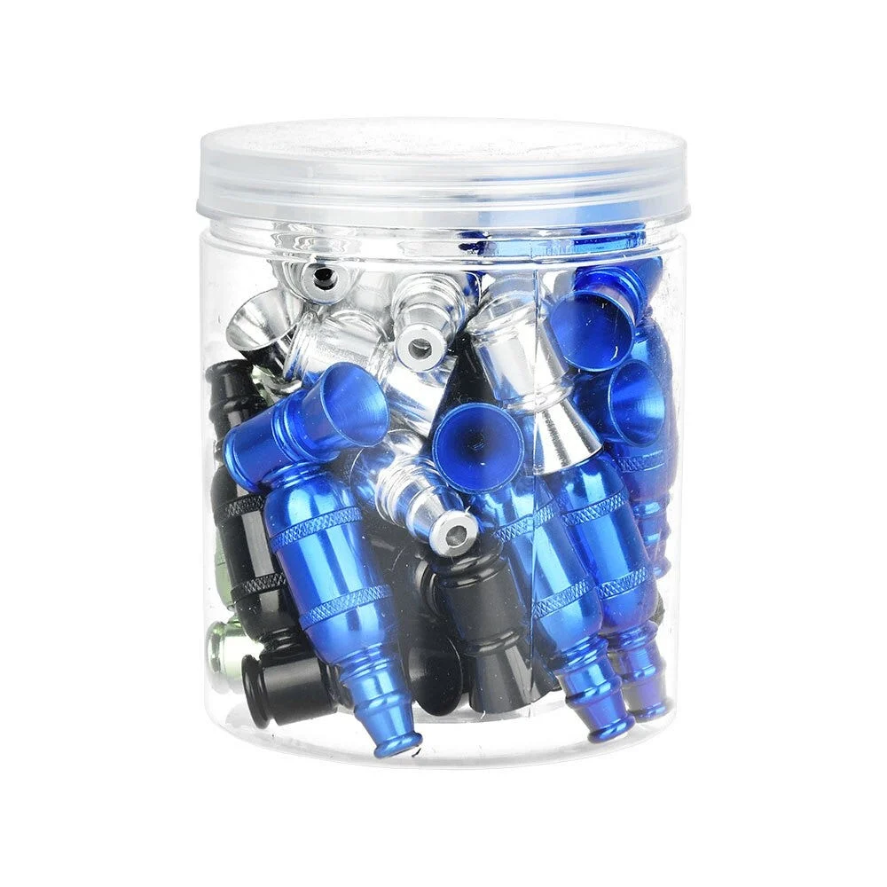 Aluminum Metal Hand Pipe | 3" | Assorted Colors | 20ct Jar - New