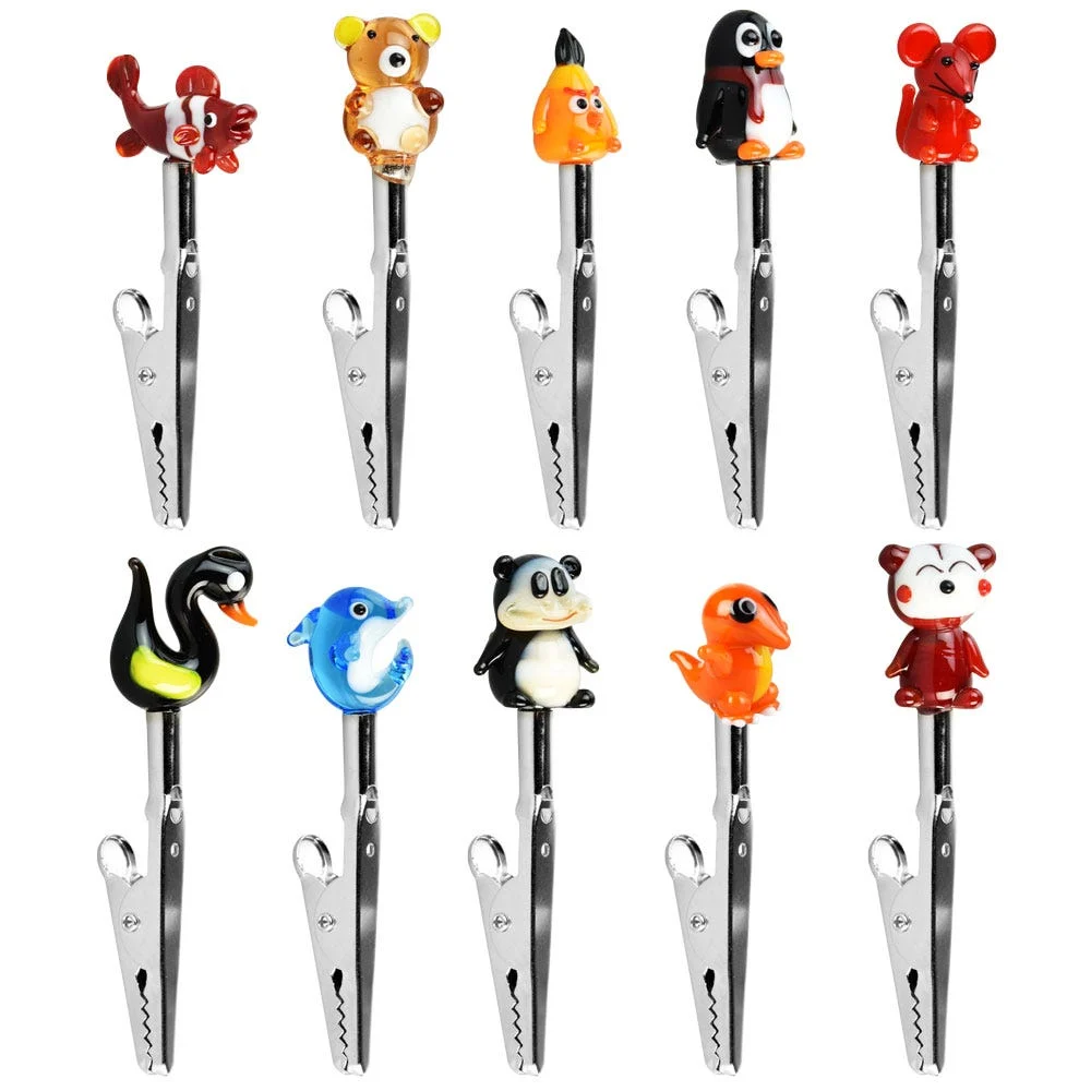 Animal Style Glass Memo Clip | 3" | Assorted Styles | 30ct Bundle - New