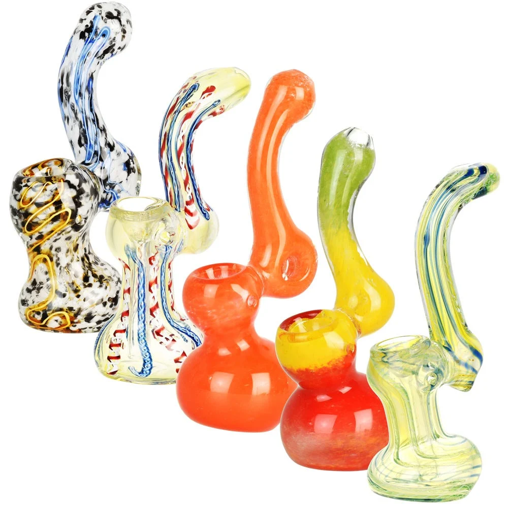 Art Glass Sherlock Bubbler | 5" to 6" | Assorted Styles | 10ct Bundle - New