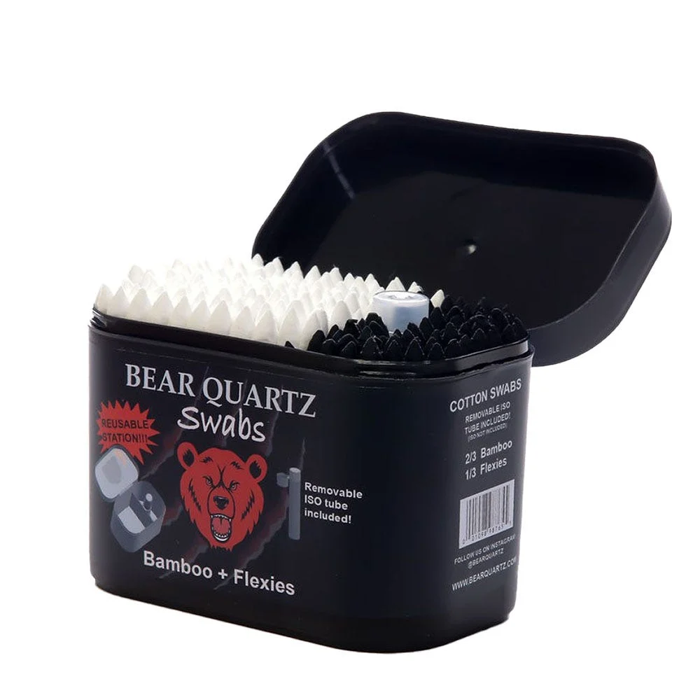 Bear Quartz Swabs Kit Reusable Cleaning Station | 6ct Case - New