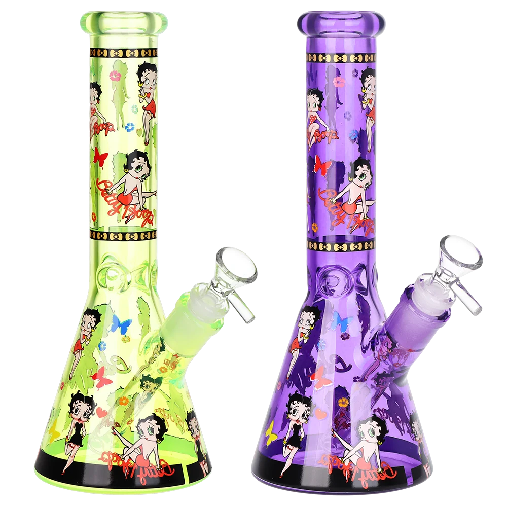 Betsy Beep Neon Beaker Glass Water Pipe | 10" | 14mm F | Colors Vary - New