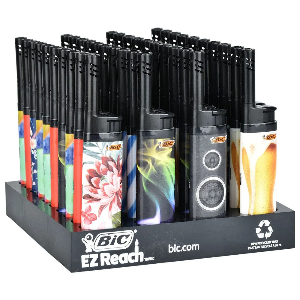 Bic EZ Reach Lighter | Favorites | Assorted Designs | 40ct Display - New
