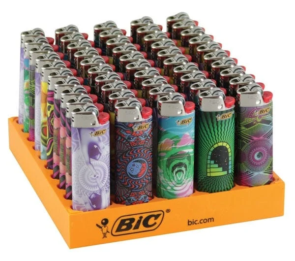 Bic Lighter | Prismatic | Assorted Designs | 50ct Display - New