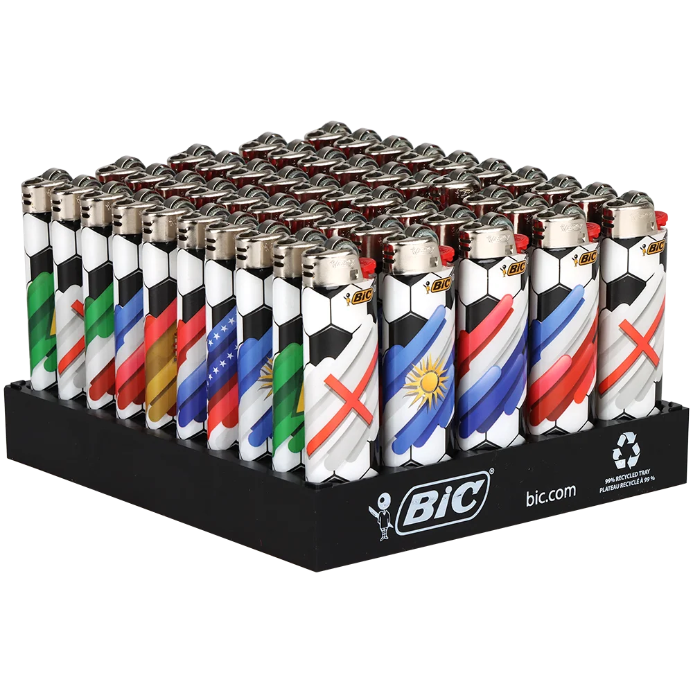 Bic Lighter | Soccer Assortment | 50ct Display - New