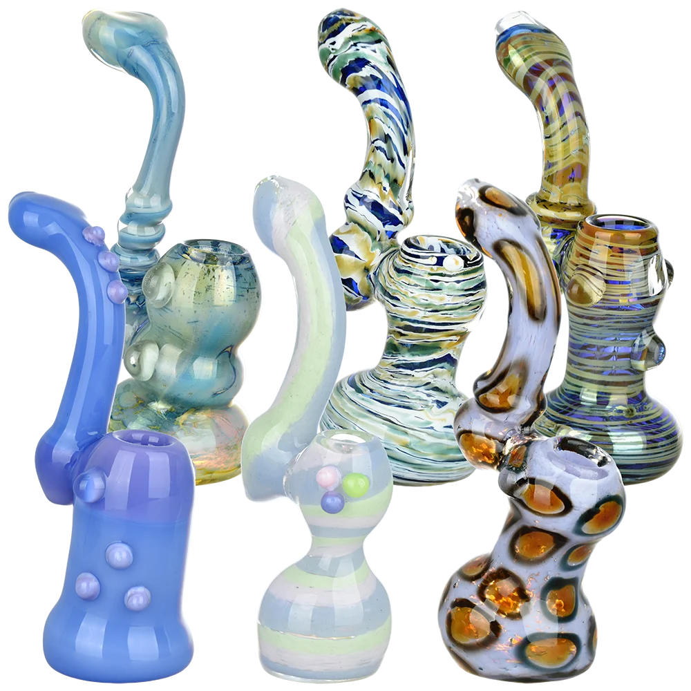 Big and Bold Glass Sherlock Bubbler Assortment | 6.75" to 8.75" | 6ct Bundle - New
