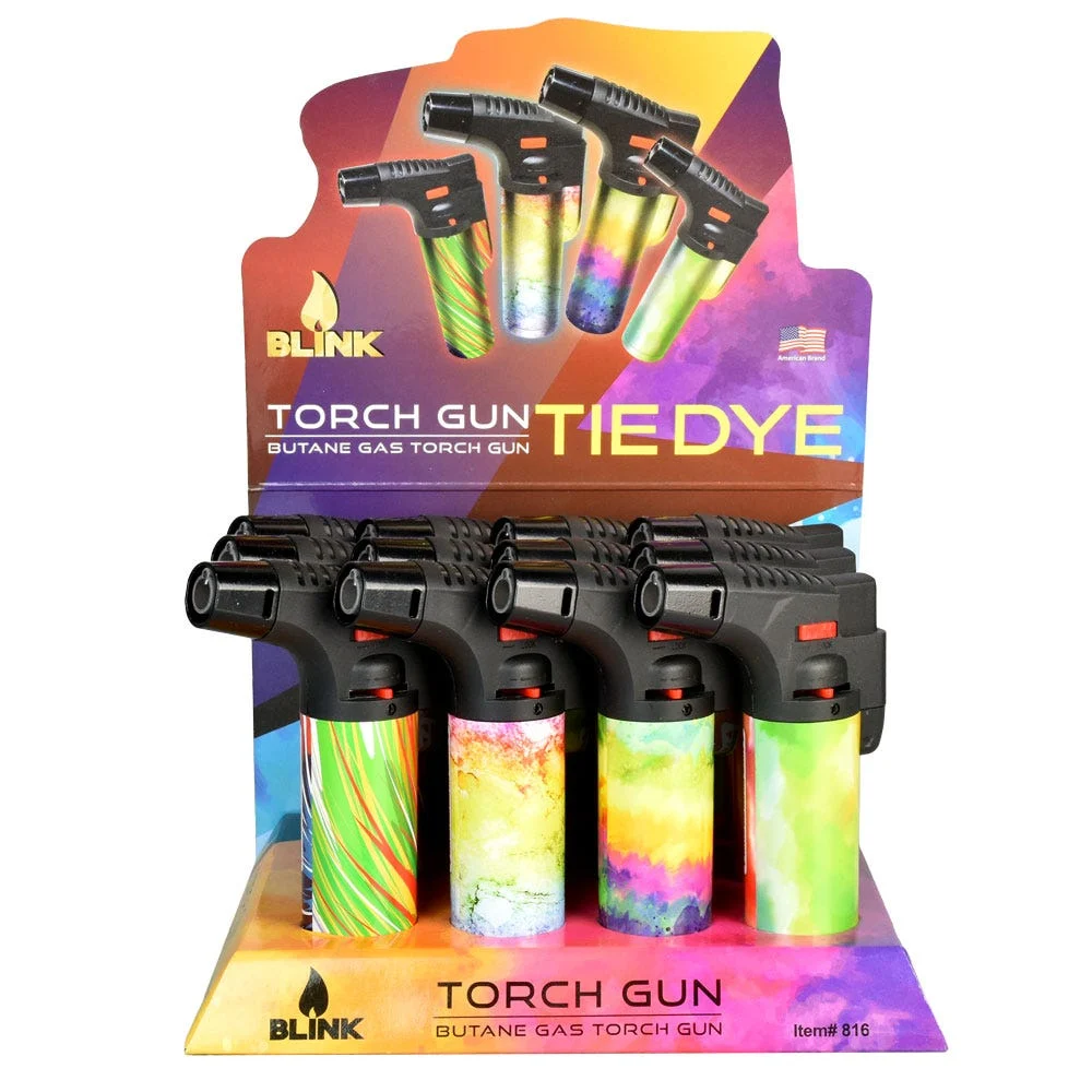 Blink Refillable Torch Gun | 4.5" | Tie Dye | 12ct Display - New