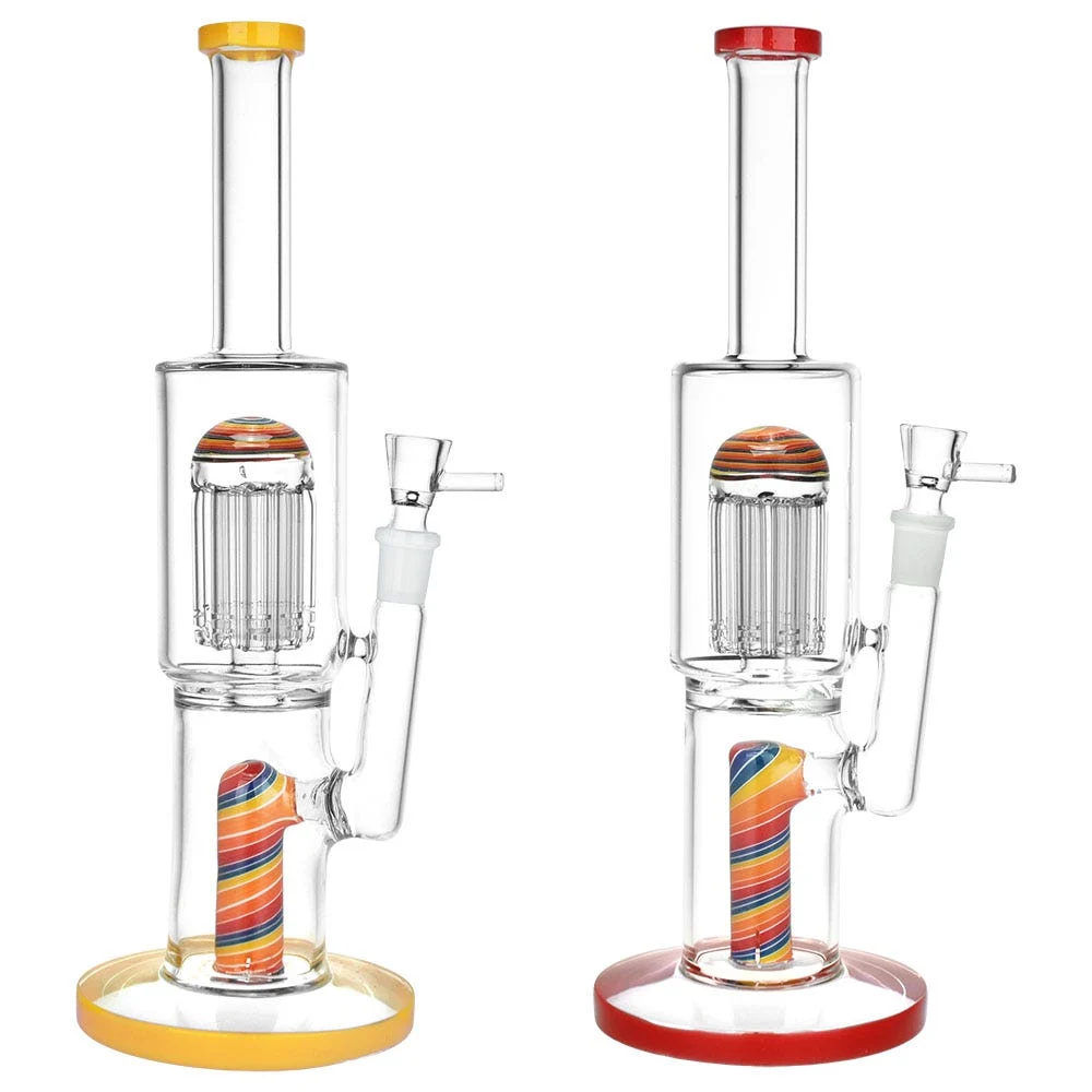 Burgeoning Bliss Glass Water Pipe | 12" | 14mm F | Colors Vary - New