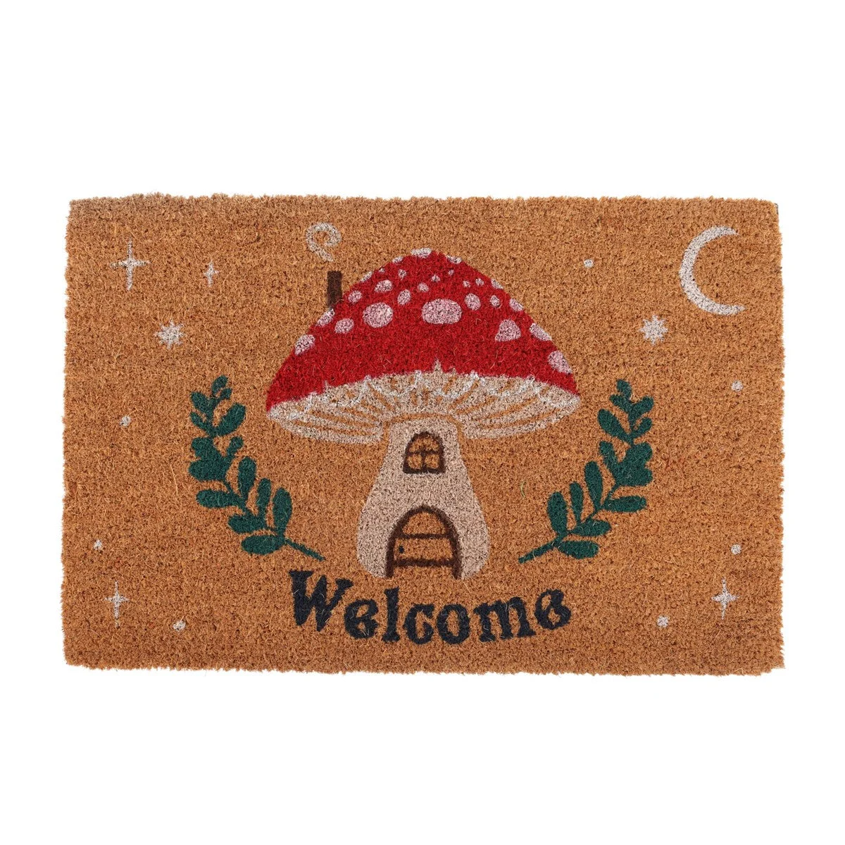 Whimsical Mushroom Fairy House Welcome Mat - Pacific Trading