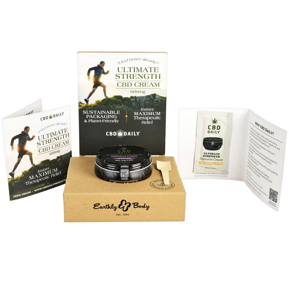 CBD Daily Ultimate Strength Cream | 600mg | 5oz | Assorted Scents | 12ct Display - New