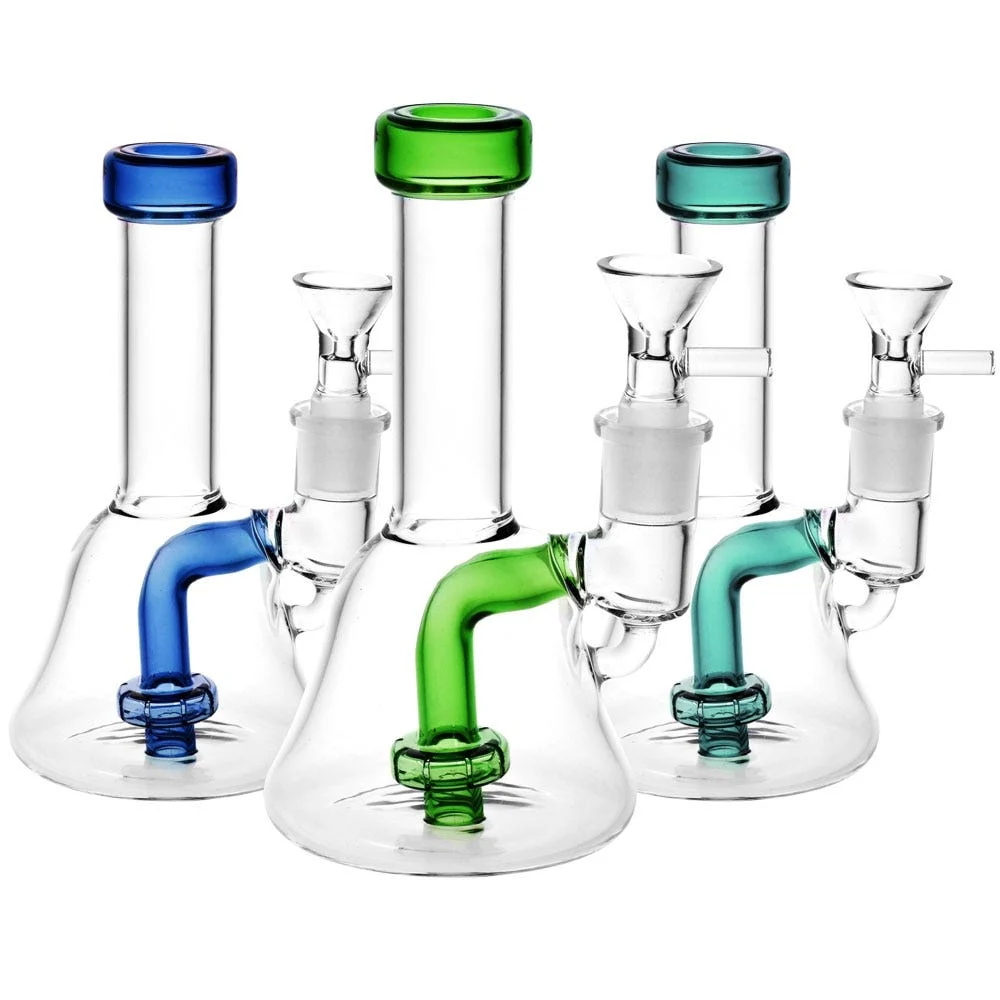Mini Clear As A Bell Glass Water Pipe | 6" | 14mm F | Colors Vary - New