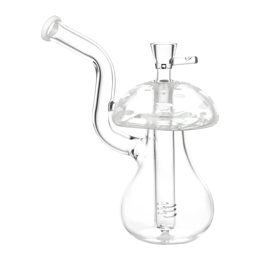 Clear Mushroom Glass Water Pipe | 6.5" | 14mm F - New