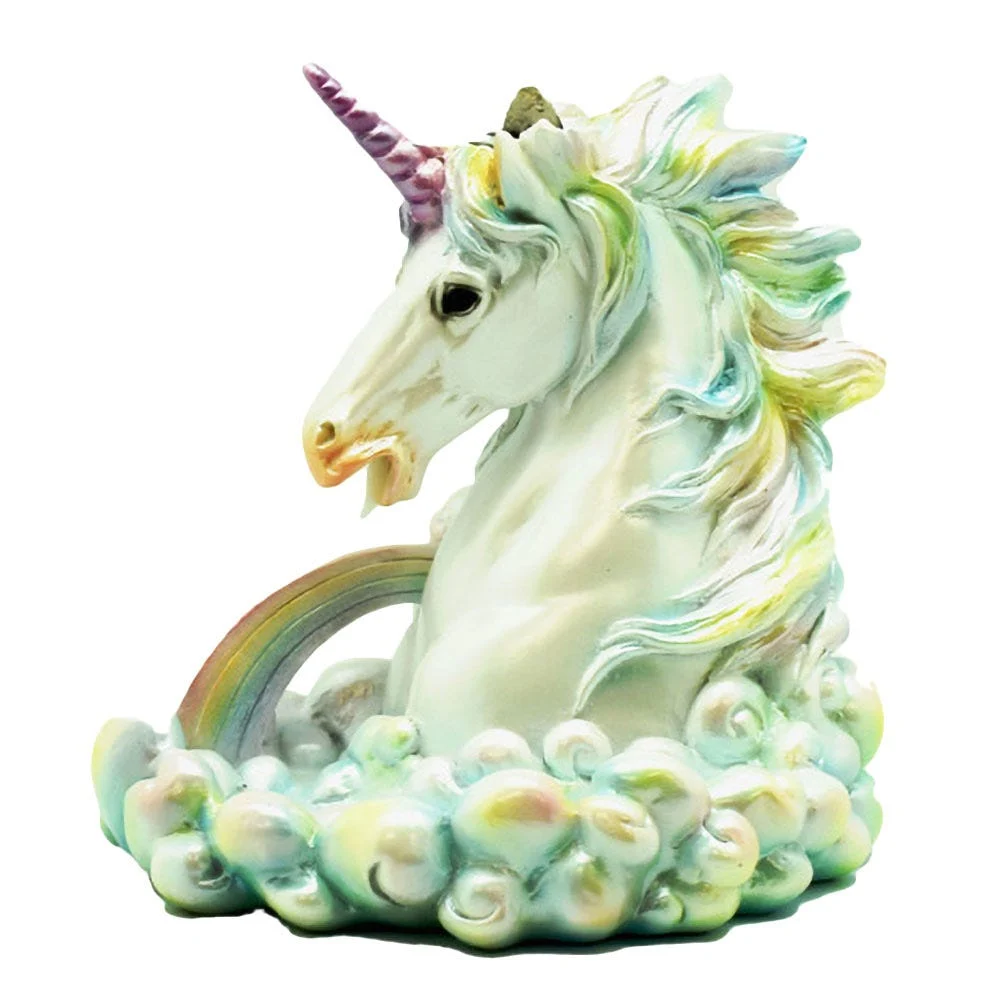 Cloud Breathing Unicorn Backflow Incense Burner | 5.5"x5.75" - New