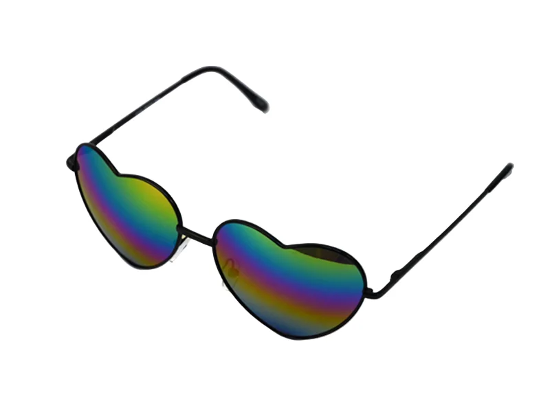 Rainbow Gradient Heart Shaped Sunglasses - Gypsy Rose