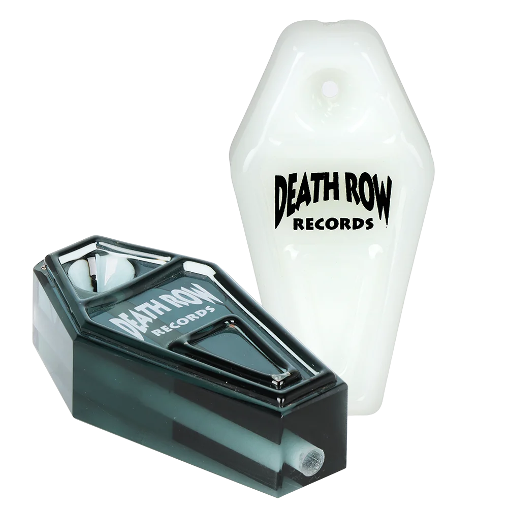 Death Row Records Coffin Glass Hand Pipe | 3.25" | Colors Vary - New