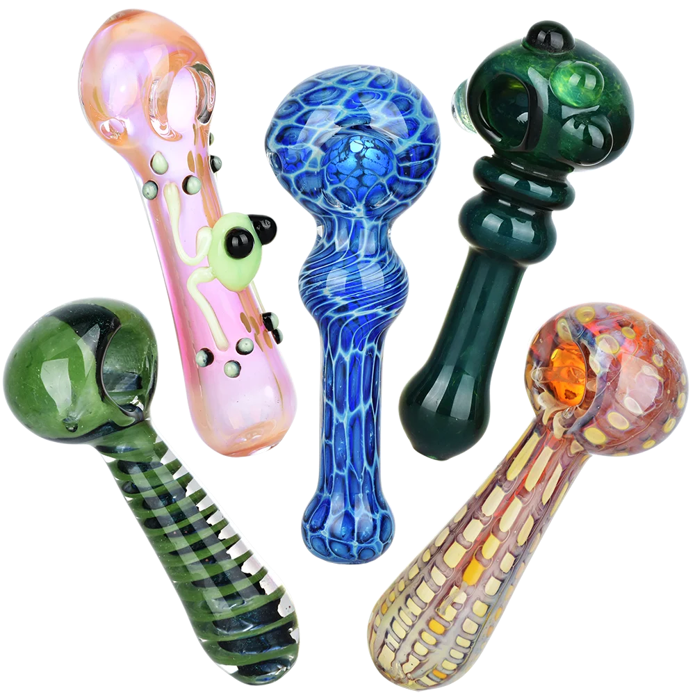Deluxe Visions Glass Spoon Pipe Assortment | 4.75" to 5.75" | 20ct Bundle - New
